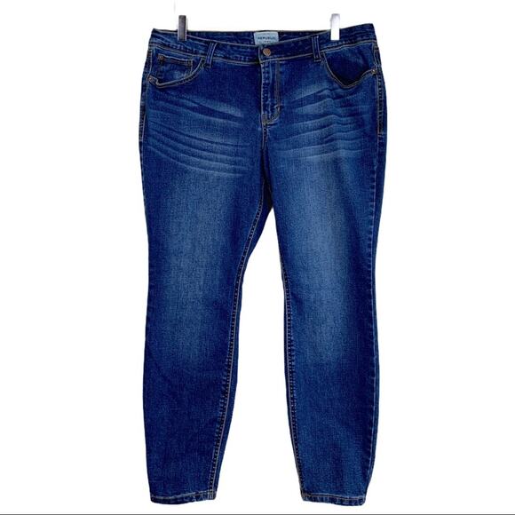 For the Republic Jeans Blue Skinny Ankle Mid Rise Medium Blue Women's Size 14/31 - Picture 1 of 12